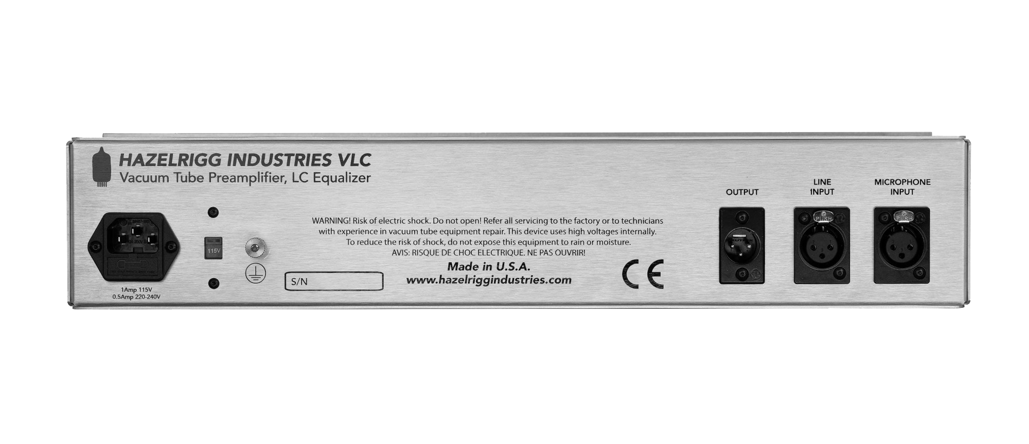 VLC All-Tube Preamp EQ DI — Hazelrigg Industries